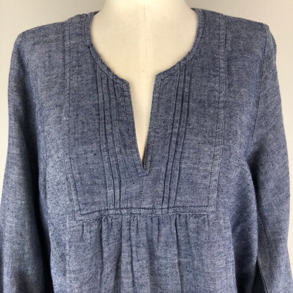 Shuca Global Work Pop-Over Cotton Blend Top - Picture 3 of 8